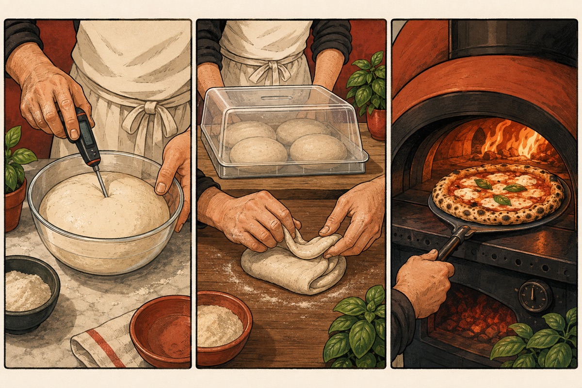 BD pédagogique en trois cases sur la température, les rabats et la cuisson